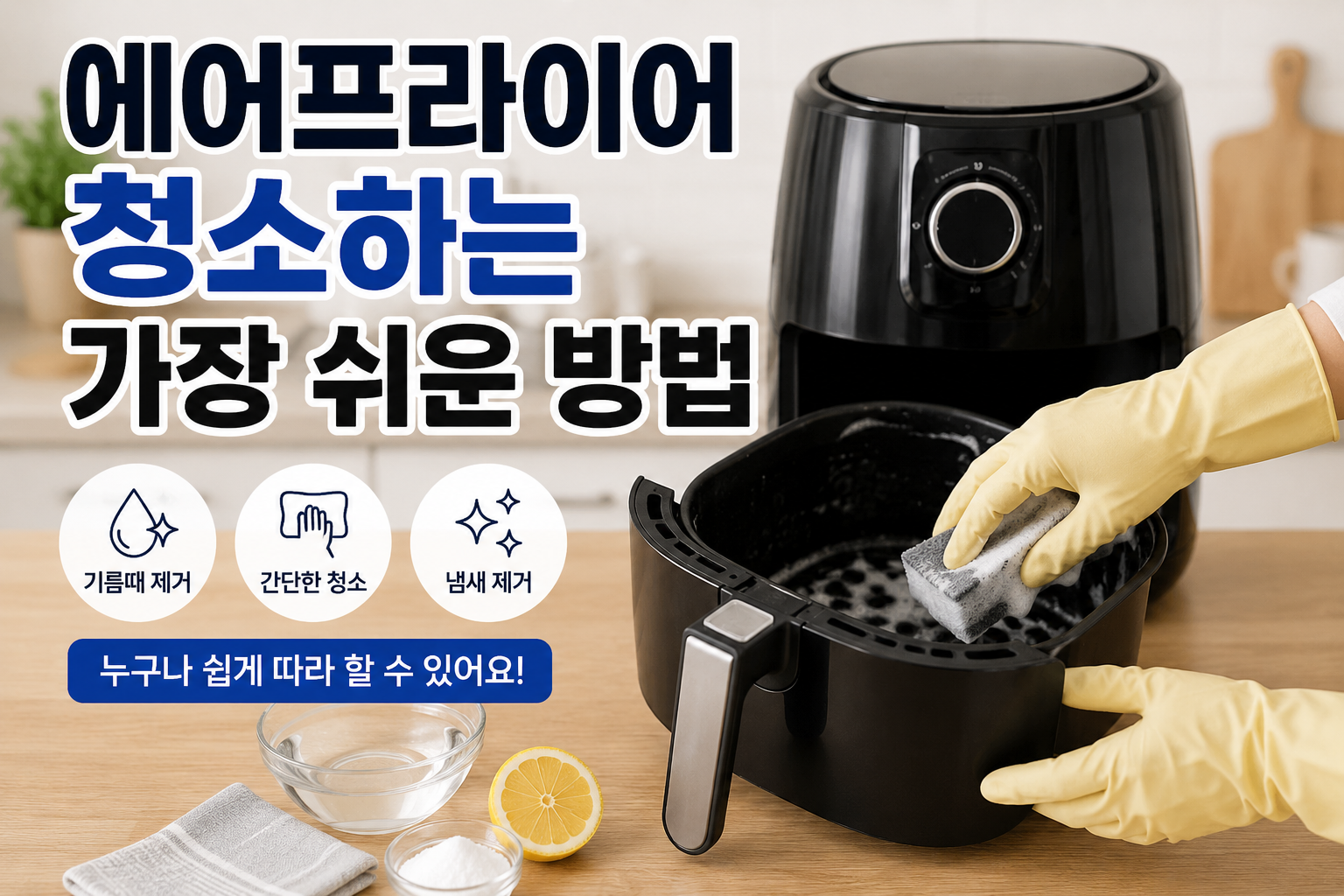 에어프라이어 청소하는 가장 쉬운 방법