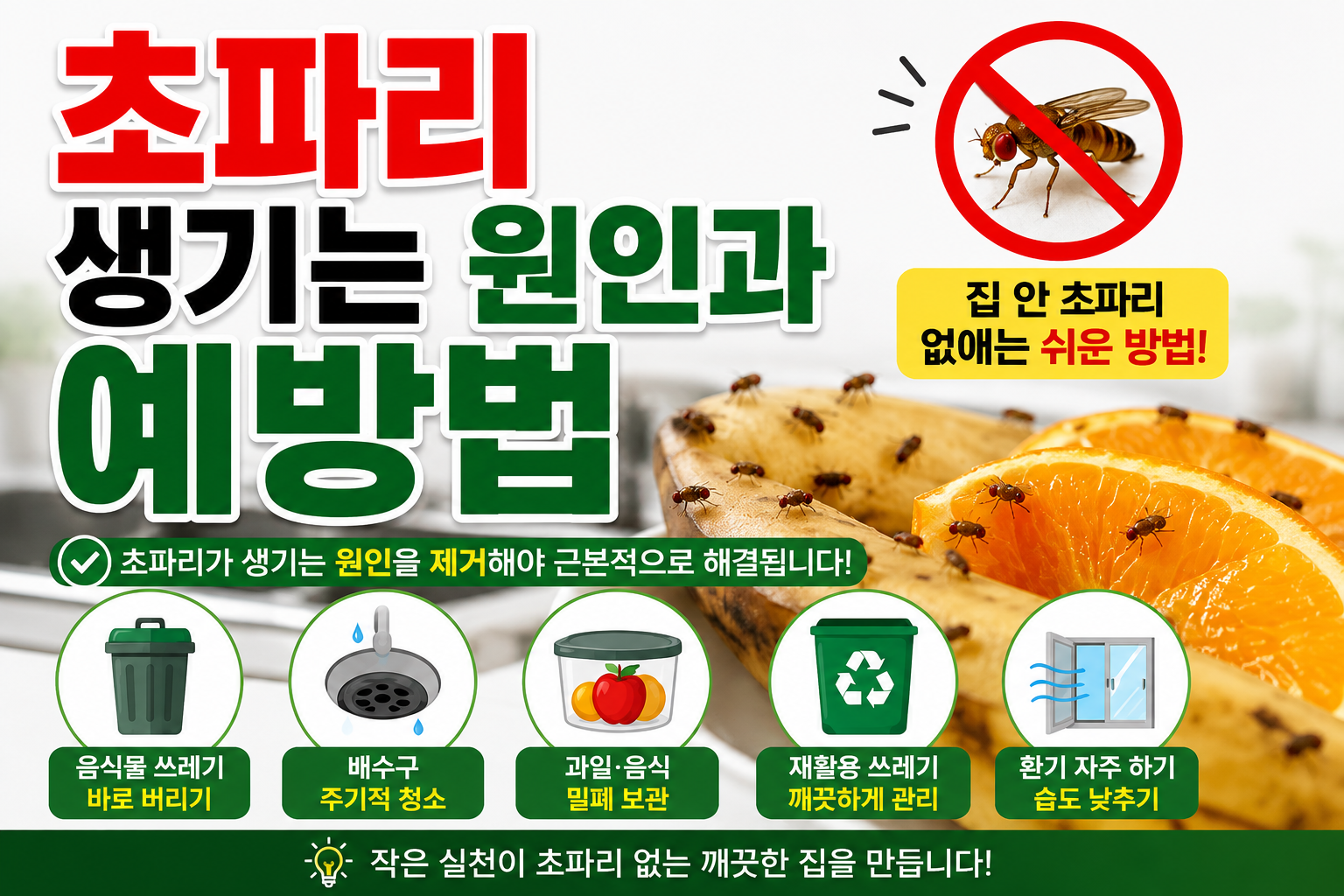 초파리 생기는 원인과 예방법 집에 초파리가 많아지는 이유