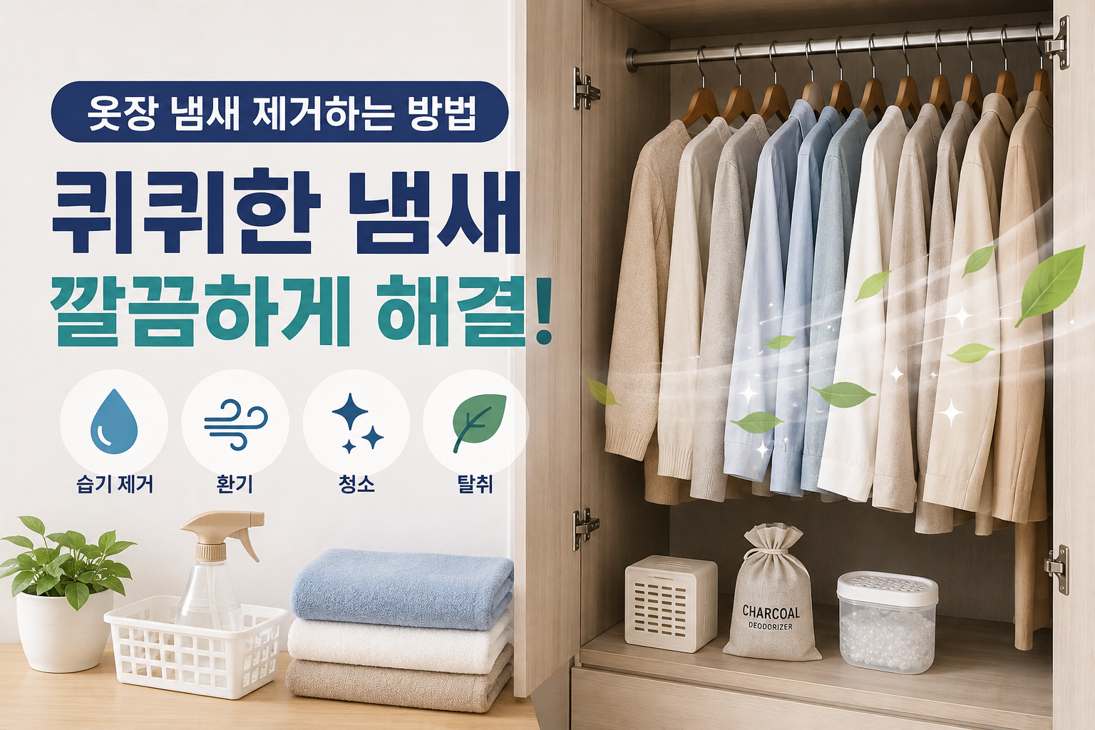 옷장 냄새 제거하는 방법