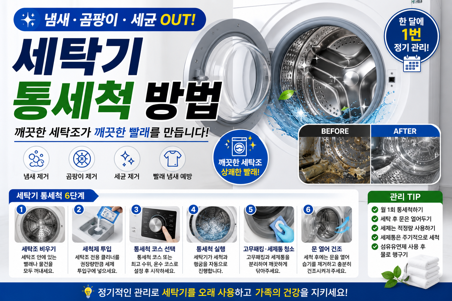 세탁기 통세척 방법