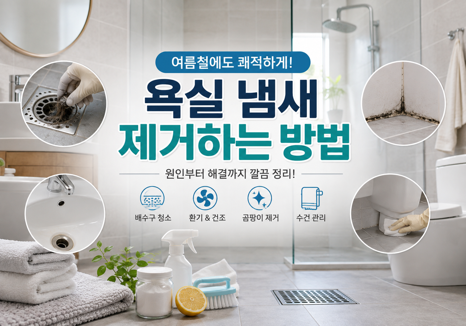 여름철 욕실 냄새 제거하는 방법