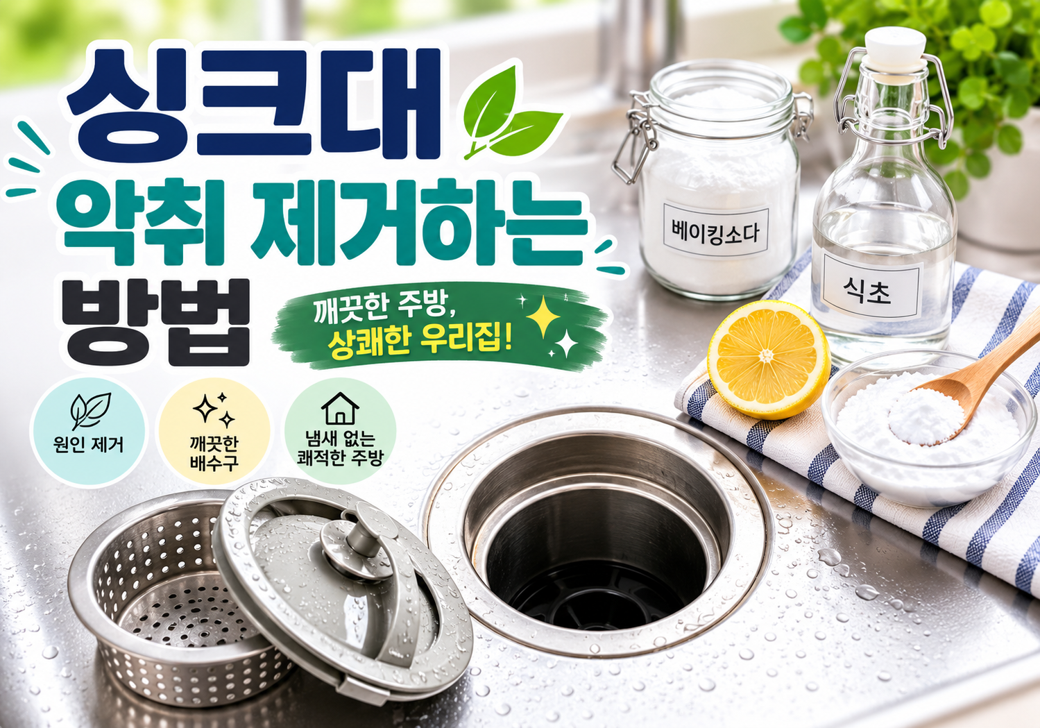 싱크대 악취 제거하는 방법
